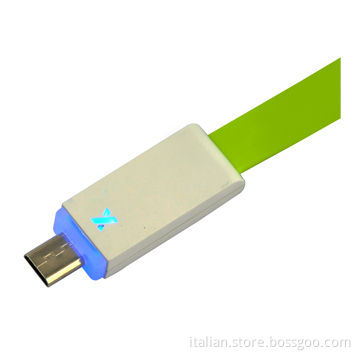 Micro 5pin USB cable with LED light, for Samsung/HTC/Android
